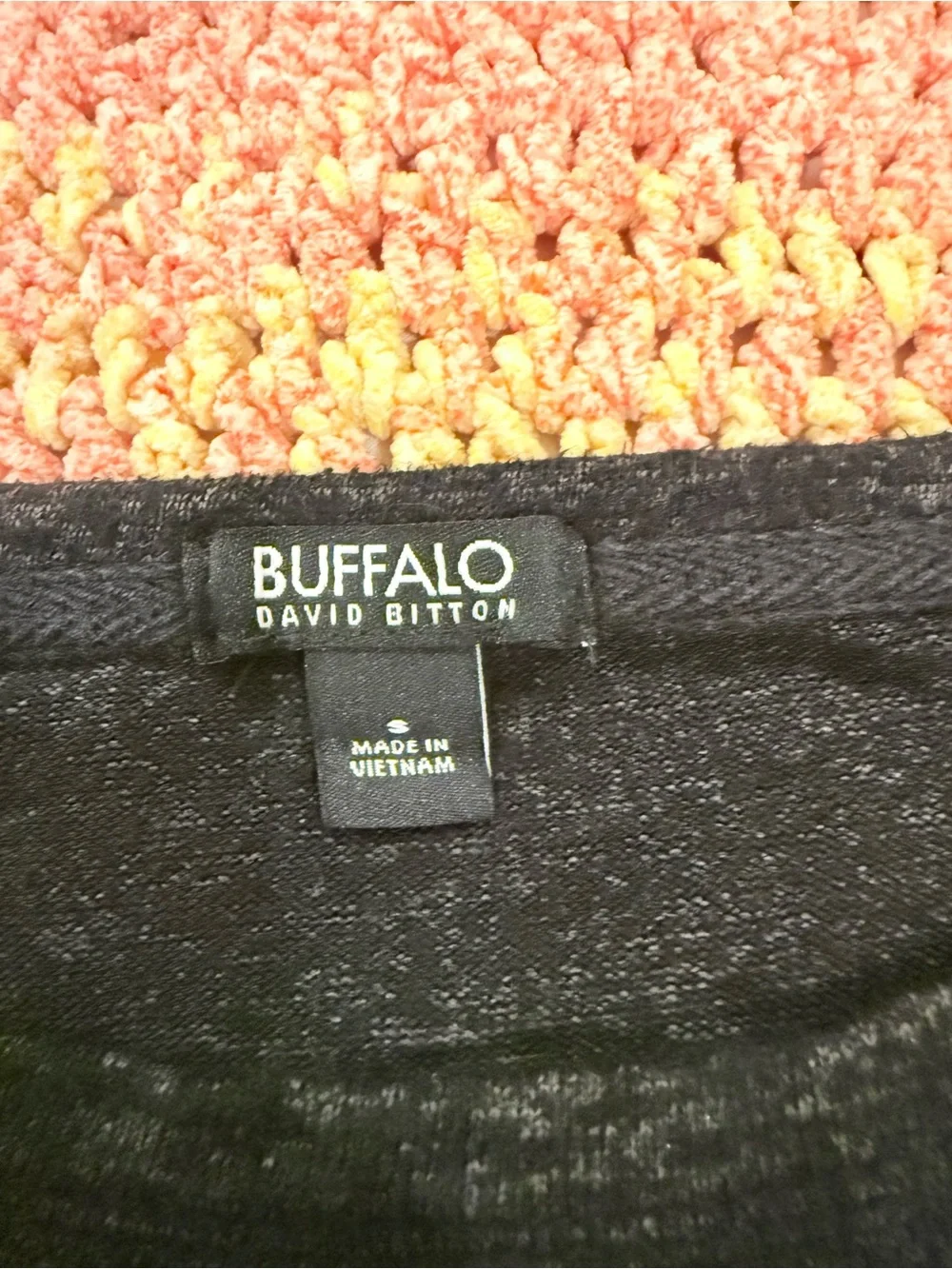 Buffalo David Bitton Heathered Charcoal Crewneck Pullover Top Small
